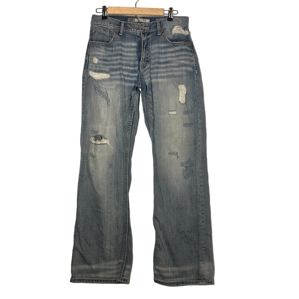 BKE Tyler Jeans Men’s Distressed Relaxed Fit Light Wash 31x31